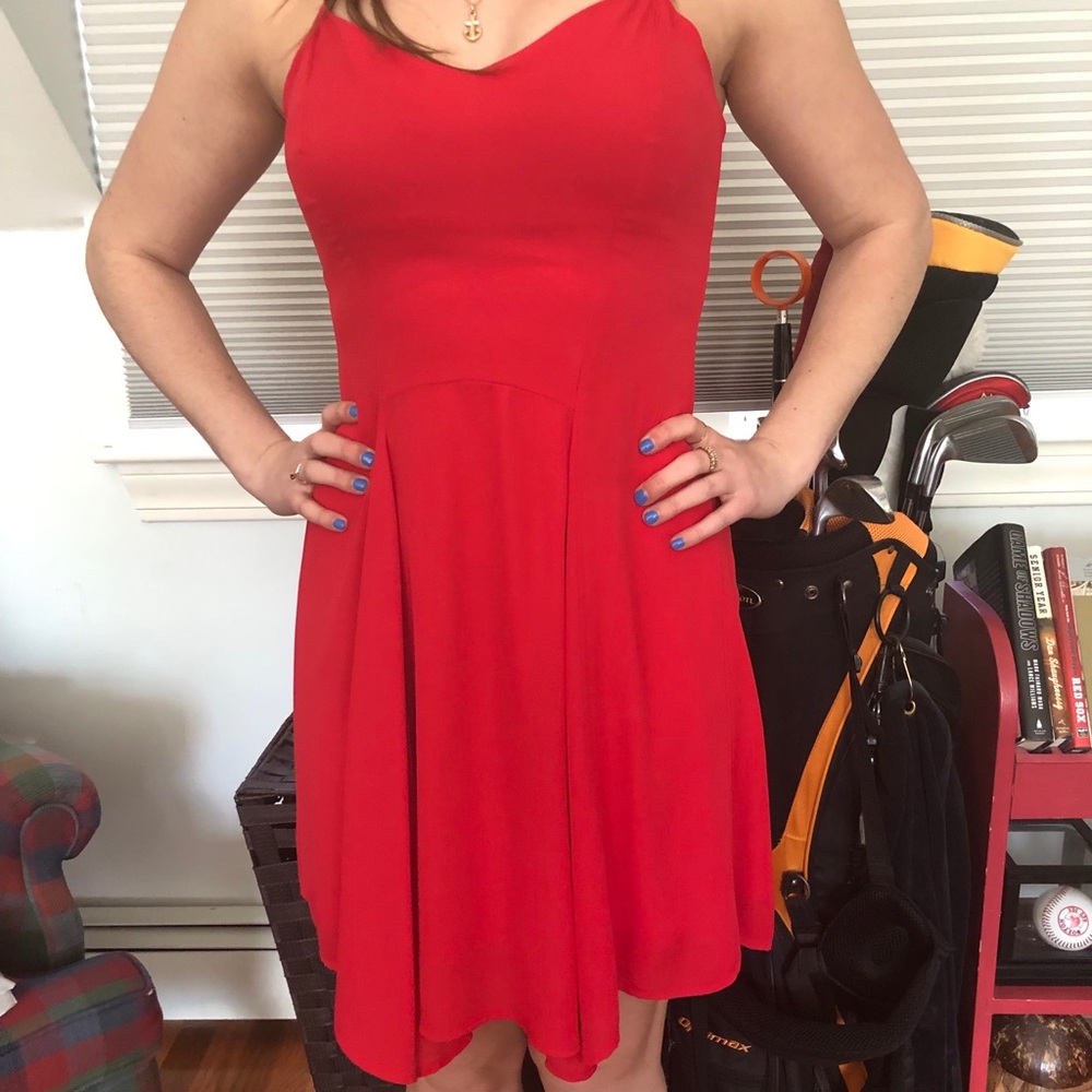 Aqua cocktail dress, beautiful salmon color